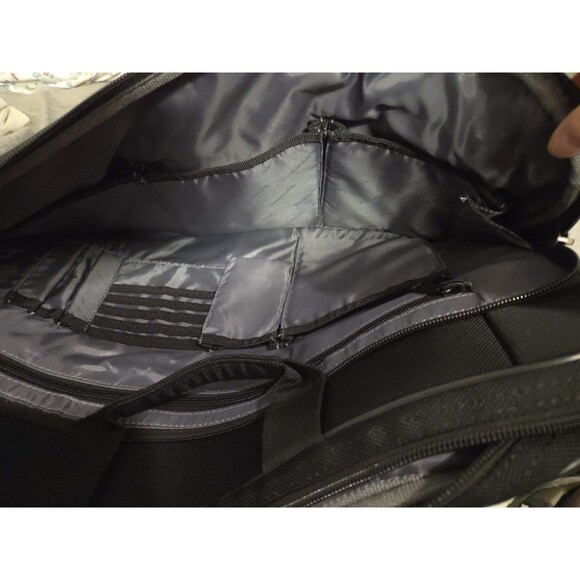 Black Samsonite 1910  Computer Laptop Bag Long Strap Soft Shell Multiple Pockets - Picture 6 of 8